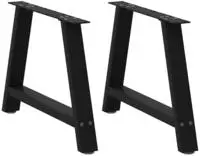 vidaXL Couchtischbeine A-Form 2 Stk. Schwarz 70x(42-43) cm Stahl