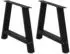 vidaXL Couchtischbeine A-Form Schwarz Stahl 70x(42-43)cm, 2 Stk. (4012840)