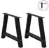 vidaXL Couchtischbeine A-Form Schwarz Stahl 70x(42-43)cm, 2 Stk. (4012840)