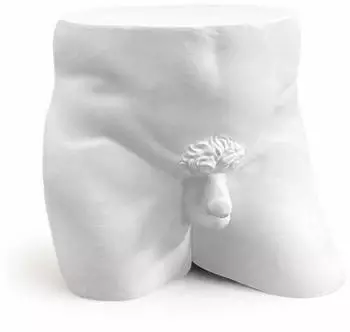 Seletti Piece of Me Him Beistelltisch Corian Wei&szlig;, 49,5x38,5x45cm