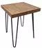 Spetebo Beistelltisch Ulmenholz massiv, eckig, 40cm, Metallbeine (3286)