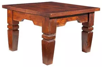 Massivmoebel24 Oxford Couchtisch Akazie Massivholz 60x60x40cm nougat lackiert (09-200-620-6021)