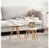 vidaXL Couchtisch-Set 3-teilig Walnuss Massivholz (42009908)