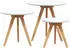 vidaXL Couchtisch-Set 3-teilig Walnuss Massivholz (42009908)