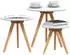 vidaXL Couchtisch-Set 3-teilig Walnuss Massivholz (42009908)