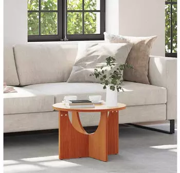 vidaXL Couchtisch Wachsbraun 50x50x35cm Massivkiefer (873531)