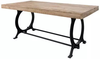 Massivmoebel24 Industrial #29 Esstisch Altholz lackiert 220x100x80cm (09-112-811-0029)