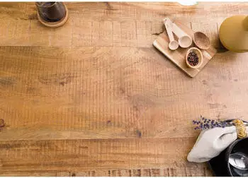 Massivmoebel24 Freeform 5 Baumtisch Mangoholz 220x100x79cm natur lackiert, Mikado-Beine anthrazit matt (09-112-844-9235)