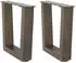 vidaXL Couchtischbeine V-Form 2 Stück Naturstahl 40x(30-31,3)cm (4012607)