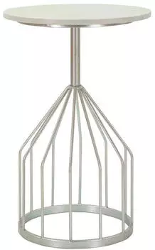 Mauro Ferretti Becher Beistelltisch Marmor Ø37,5cm, 58cm Silber (CUP)