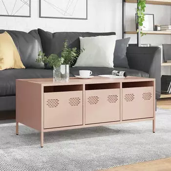 vidaXL Couchtisch Olivgr&uuml;n 101,5x50x43,5cm Kaltgewalzter Stahl (851272)