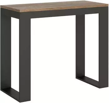 Itamoby Tecno Evolution Ausziehbarer Konsolentisch 90x40/300cm Eiche Natur Anthrazit (VE090TATECEVO-QN-AN)