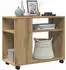 vidaXL Beistelltisch mit Rollen Artisan-Eiche 70x35x60cm Holzwerkstoff (853154)