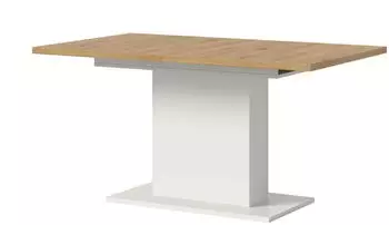 xonox.home Motion Esstisch ausziehbar 90x150-190cm S&auml;ulenfu&szlig; Eiche/Wei&szlig;