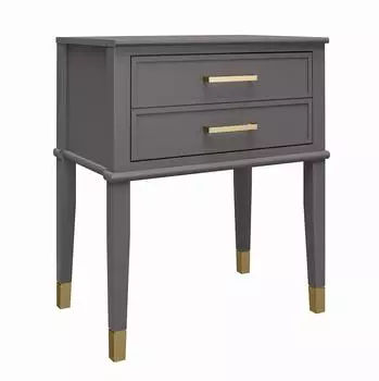 Mid.you Westerleigh Nachttisch 1 Schublade MDF Graphit (3619408COM)