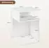 Costway Beistelltisch S-Form 3 Ebenen Holz, weiß, 33x33x50cm (VH33463IT)