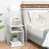 Costway Beistelltisch S-Form 3 Ebenen Holz, weiß, 33x33x50cm (VH33463IT)