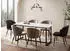 Finebuy Esstisch 120x60cm Marmor-Optik Weiß Metallbeine (FB105292)