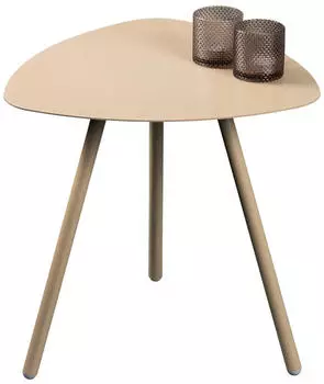 M2 Kollektion Mira 2 Beistelltisch Metall pulverbeschichtet, 50x50x50cm, Creme (Mira 2)