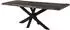 Massivmoebel24 Freeform 5 Baumtisch Mango 200x100x79cm grau lackiert, Mikado-Beine anthrazit matt (09-110-844-2234)