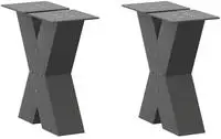 vidaXL Couchtischbeine X-Form 2 Stk. Anthrazit 30x(30-31) cm Stahl