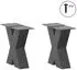 vidaXL Couchtischbeine X-Form 2 Stk. Anthrazit 30x(30-31)cm Stahl (4012930)