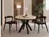 WFL GROUP Savio Neo Esstisch rund ausziehbar 100-200cm Eiche Sonoma, schwarze Holzbeine