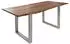 Massivmoebel24 Freeform 3 Baumkantentisch Akazie 220x100x76cm, natur, U-Beine silber matt (09-112-814-1258)
