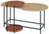 Livetastic Cuddle Couchtisch 2er-Set Holzwerkstoff Eiche/Cotta, Metall (000074009301)
