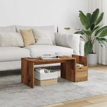 vidaXL Couchtisch Handwerkseiche Holzwerkstoff 90x45x35cm (856057)