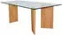 Moebel Direkt Online Couchtisch Massivholz Eiche mit Sicherheitsglasplatte 100x60cm (029-F.3078)