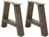 vidaXL Couchtischbeine A-Form Stahl Schwarz 30x(30-31)cm, 2 Stk. (4012811)