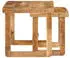 vidaXL Satztische 2er-Set Braun Massivholz Mango 46x46x45cm (4104557)