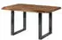 Massivmoebel24 Freeform 5 Baumkantentisch Sheesham 160x90x77cm, natur gebeizt, U-Beine anthrazit (09-106-834-5102)