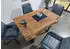 Massivmoebel24 Freeform 5 Baumkantentisch Sheesham 160x90x77cm, natur gebeizt, U-Beine anthrazit (09-106-834-5102)