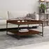 vidaXL Couchtisch Räuchereiche 80x80x45cm Holzwerkstoff & Eisen (832815)