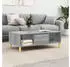 vidaXL Couchtisch mit Tür und Stauraum Grau Sonoma 103,5x60x35cm Holzwerkstoff