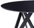 Beliani Oxhill Runder Esstisch 120cm, Schwarz Glänzend MDF (OXHILL)