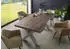 Massivmoebel24 Freeform 5 Baumkantentisch Akazie 180x90x77cm grau / X-Beine silber matt (09-108-824-2913)