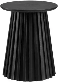 House Nordic Osaka Beistelltisch Eichenfurnier rund Ø40cm schwarz