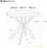 WFL GROUP Ross Esstisch rund ausziehbar 120–200cm Lefkas Eiche Metallbeine (26714656)