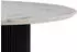 Massivmoebel24 Barcelona Esstisch rund Mangoholz 120x120x76cm schwarz/Marmor weiß (09-102-344-1028)