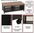 Heute Wohnen HWC-N28 Couchtisch Industrial Retro Metall/Holz mit Rollen 45x120x60cm (HWC-N28)