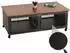 Heute Wohnen HWC-N28 Couchtisch Industrial Retro Metall/Holz mit Rollen 45x120x60cm (HWC-N28)