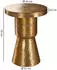 Finebuy Couchtisch Rund Ø43cm Aluminium Hammerschlag Gold (SuVa12254_1)