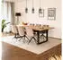 Home Deluxe AVENCIA Esstisch ausziehbar 240x120cm Fishbone Oak, U-Fuß