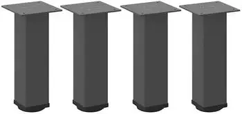 vidaXL Couchtischbeine 4 Stk. Anthrazit 30-32cm Stahl (4012462)