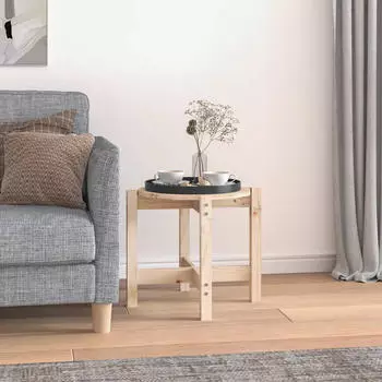 vidaXL Couchtisch &Oslash;52,5x45cm Massivholz Kiefer (822307)