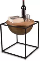 MIRRORS AND MORE Beistelltisch "Celli" 1 Stk. tlg. Kombination aus Holz und Metall