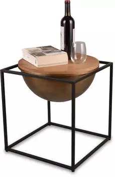 Mirrors and More Celli Beistelltisch Holz/Metall, braun/schwarz (58224512-0)